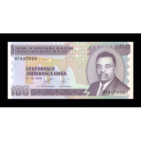 100 francs BURUNDI 2006 P.37  AR304101