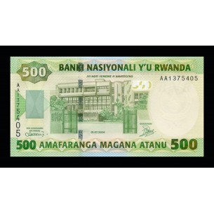500 Francs RWANDA 2004 P.30a