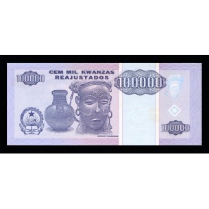 100000 Kwanzas Reajustados ANGOLA 1995 P.139 2