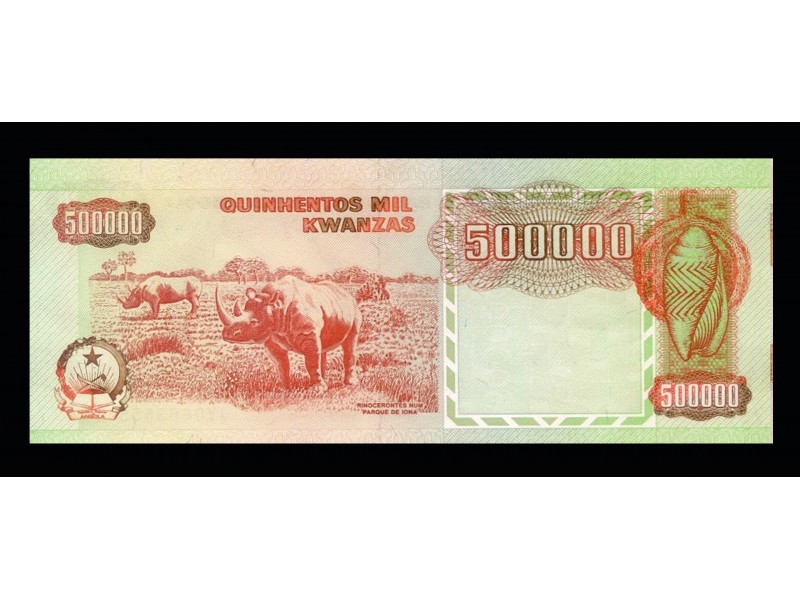 500000 KWANZAS ANGOLA 1991 P.134