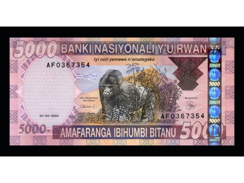 5000 Francs RWANDA 2004 P.33