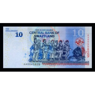 10 Emalangeni SWAZILAND 2010 P.36a 2