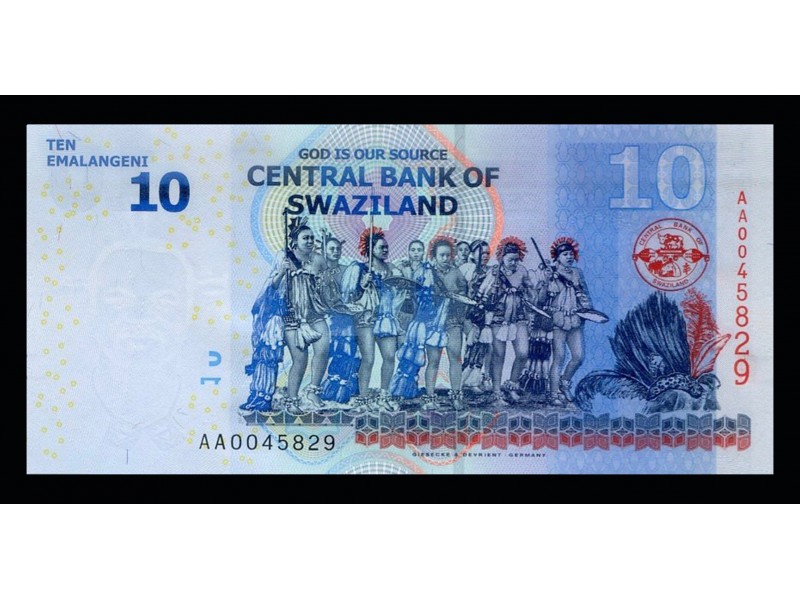 10 Emalangeni SWAZILAND 2010 P.36a