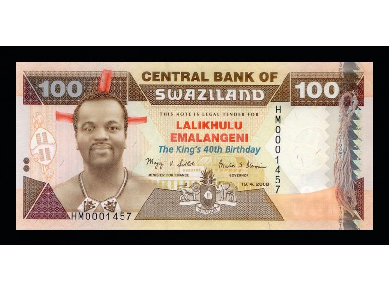 100 Emalangeni SWAZILAND 2008 P.34