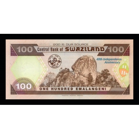 100 Emalangeni SWAZILAND 2008 P.34