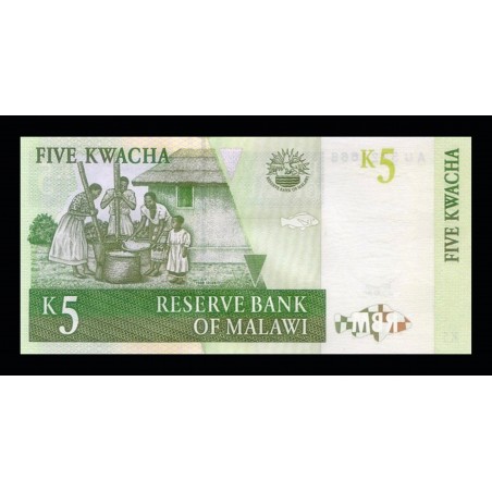 5 Kwacha MALAWI 1997 P.36