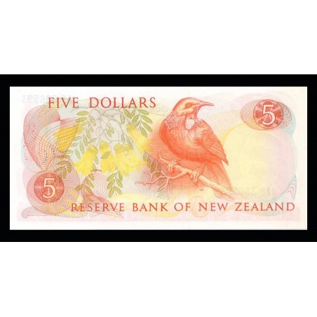 5 DOLLARS NOUVELLE-ZÉLANDE 1981 P.171a
