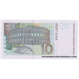 CROATIE Billet 10 Kuna 2001 P-38a NEUF 2