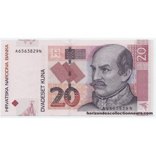 20 Kuna CROATIE 2001 P.39a NEUF