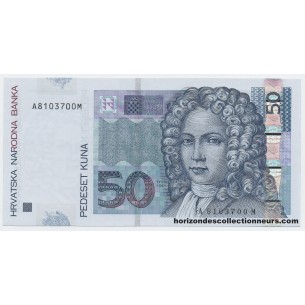 Billet 50 Kuna Croatie 2002 P-40-