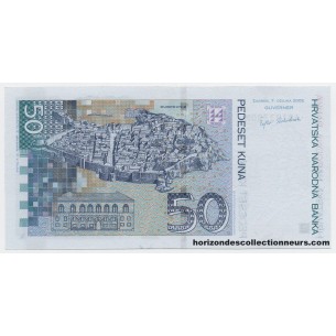 Billet 50 Kuna Croatie 2002 P-40- 2