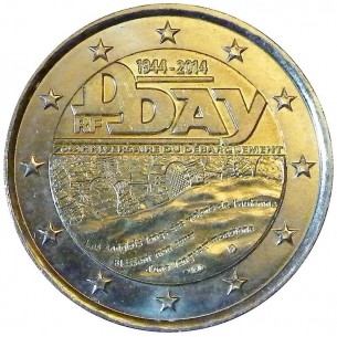 2€ commémorative France 2014 (D-Day)-horizondescollectionneurs.com
