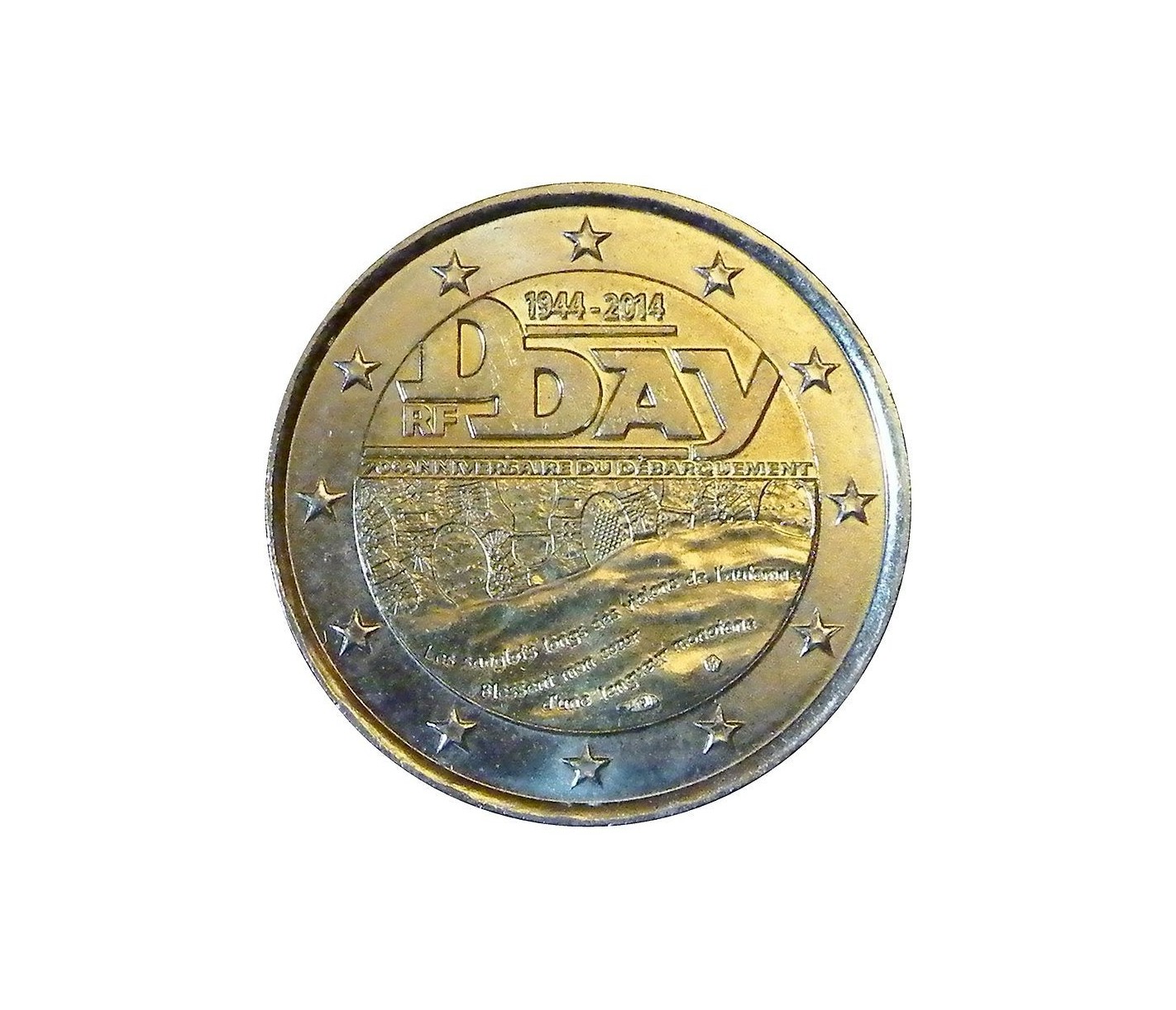 Piece De 2 Euros D Day FRANCE Pièce 2 euros 2014-70 ème Anniversaire du débarquement D-day