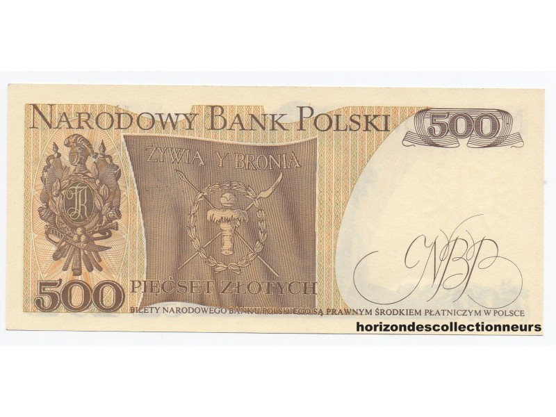 500 Zlotych POLOGNE 1982 P.145d NEUF