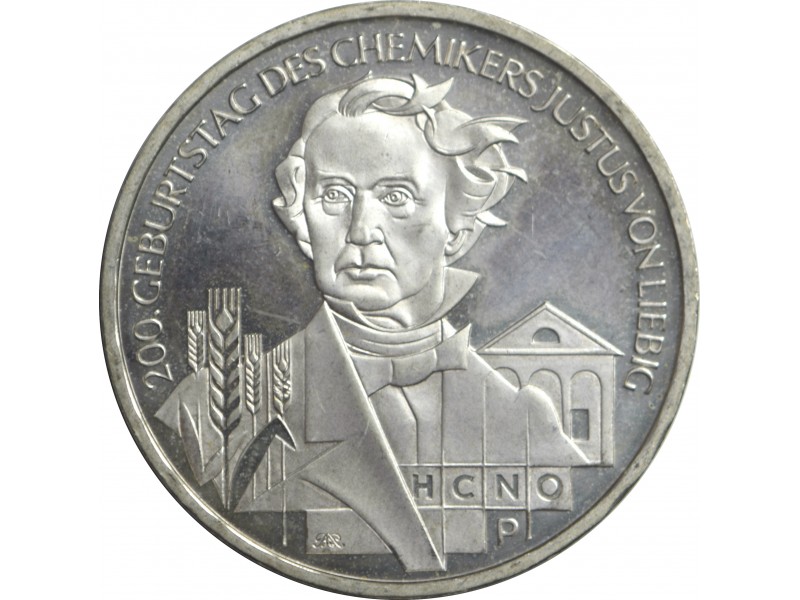 10 Euros ALLEMAGNE 2003 Bicentenaire du chimiste JULIUS VON LIEBIG Hambourg