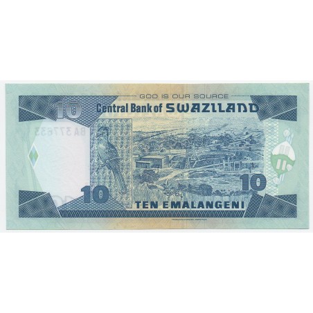 10 Emalangeni SWAZILAND 2006 P.29c NEUF