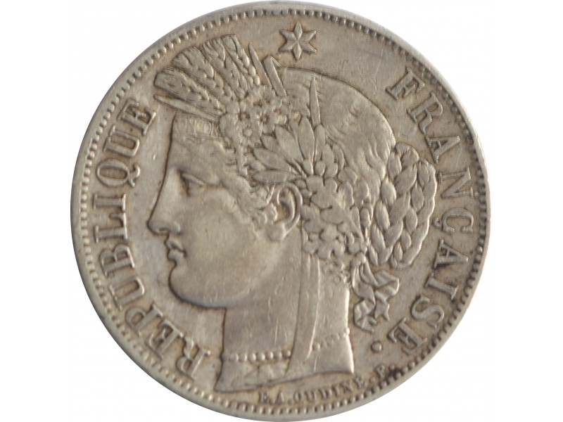 5 Francs CÉRÈS 1849-  2ème République