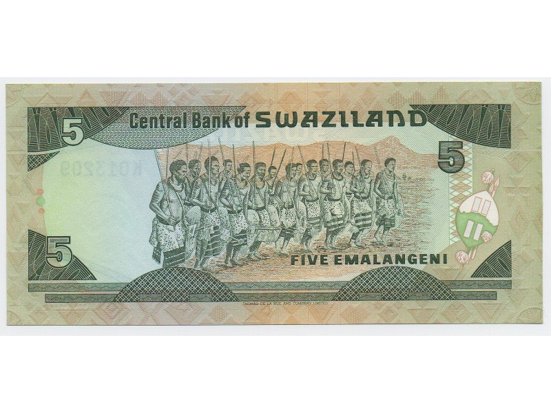 5 Emalangeni SWAZILAND 1990 P.19a NEUF
