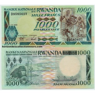 1000 Francs RWANDA 1988 P.21 NEUF