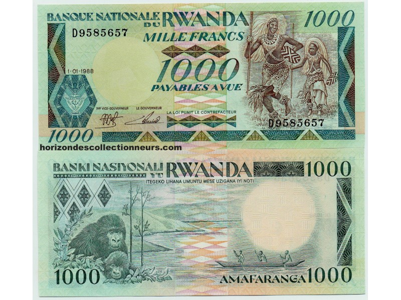 1000 Francs RWANDA 1988 P.21 NEUF