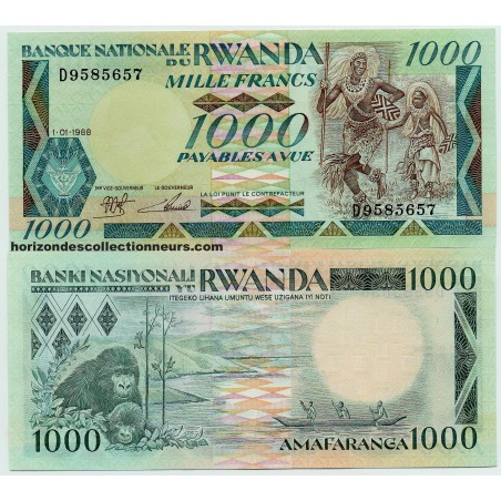 1000 Francs RWANDA 1988 P.21 NEUF