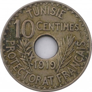8115  - Tunisie 10 Centimes 1919 Protectorat Français 2