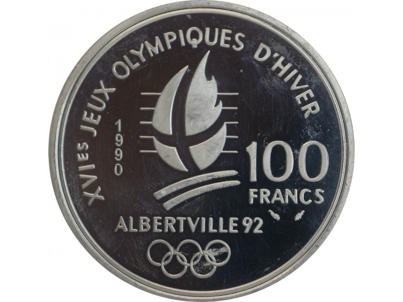 100 Francs SKI ACROBATIQUE 1990