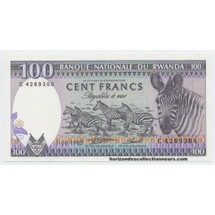 100 FRANCS RWANDA 1982 P.18