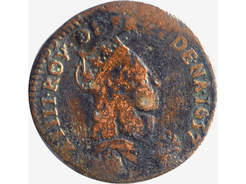 Liard de France avec buste juvénile - Louis XIV...