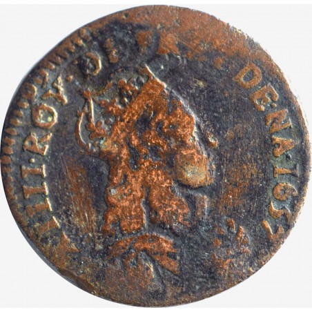 Liard de France avec buste juvénile - Louis XIV 1657