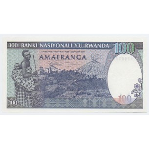 100 FRANCS RWANDA 1982 P.18 2