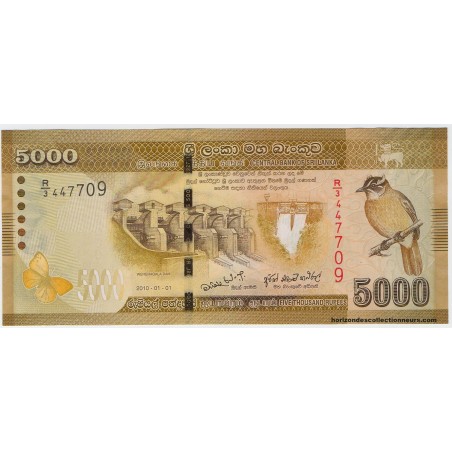 5000 Rupees SRI LANKA 2010 P.128a NEUF