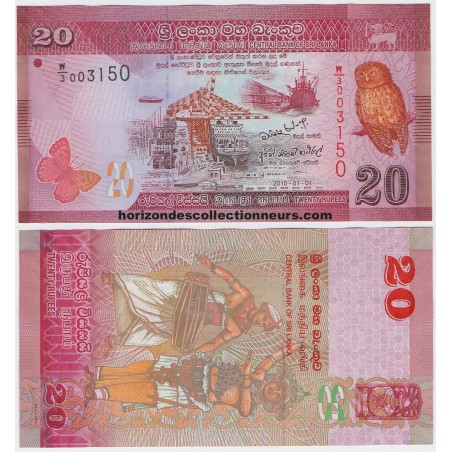 20 Rupees SRI LANKA 2010 P.123a NEUF