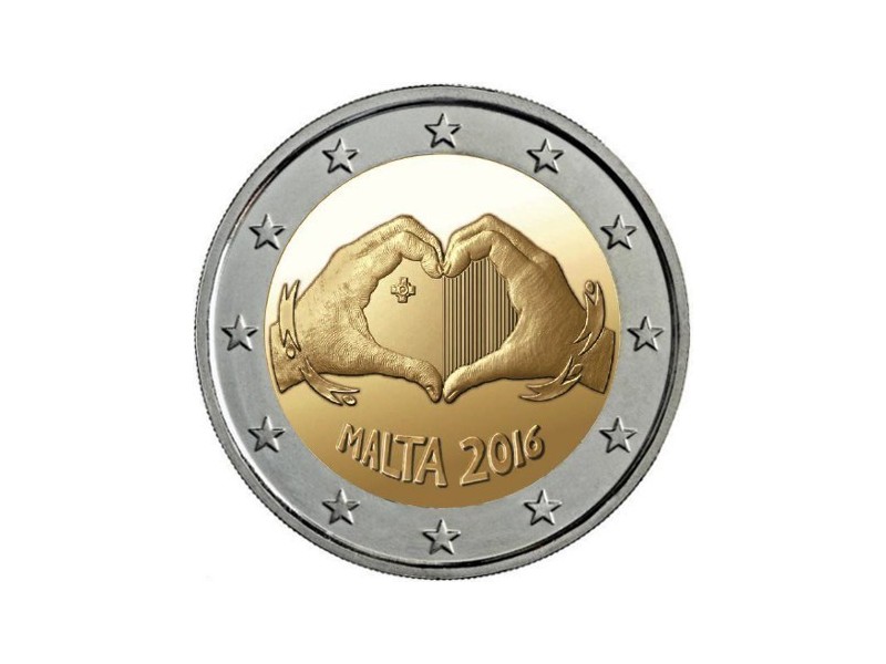 2 Euros commémorative Malte 2016 -AMOUR