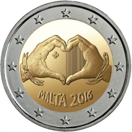 2 Euros commémorative Malte 2016 -AMOUR