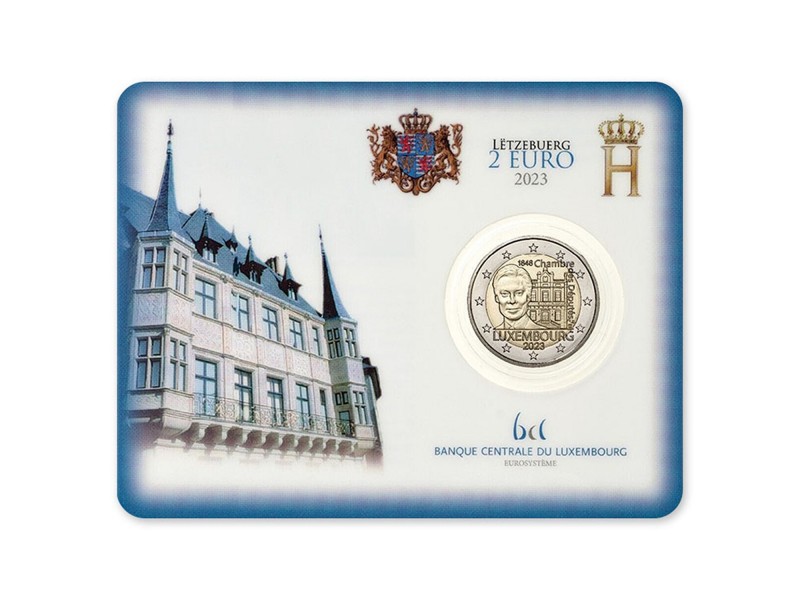 BU 2 euros Coincard LUXEMBOURG 2023  - 175e anniversaire de la Chambre des députes