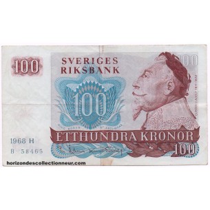 100 Kronor SUÈDE 1968 P.54