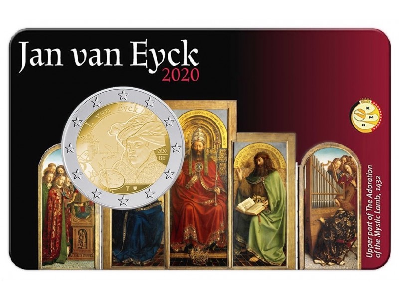 BU COINCARD 2 Euros BELGIQUE 2020, Année Van Eyck