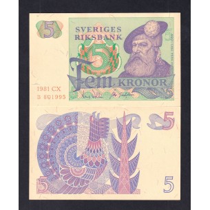 5 Kronor SUÈDE 1981 P.51d