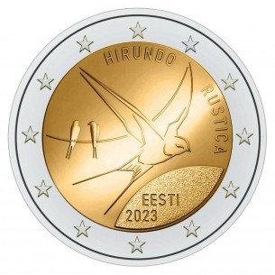 2 Euros ESTONIE 2023, Hirondelle
