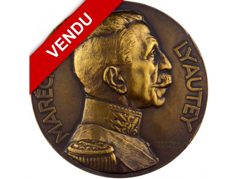 MAROC, Médaille Maréchal Lyautey Pacification du Maroc par Henry Dropsy