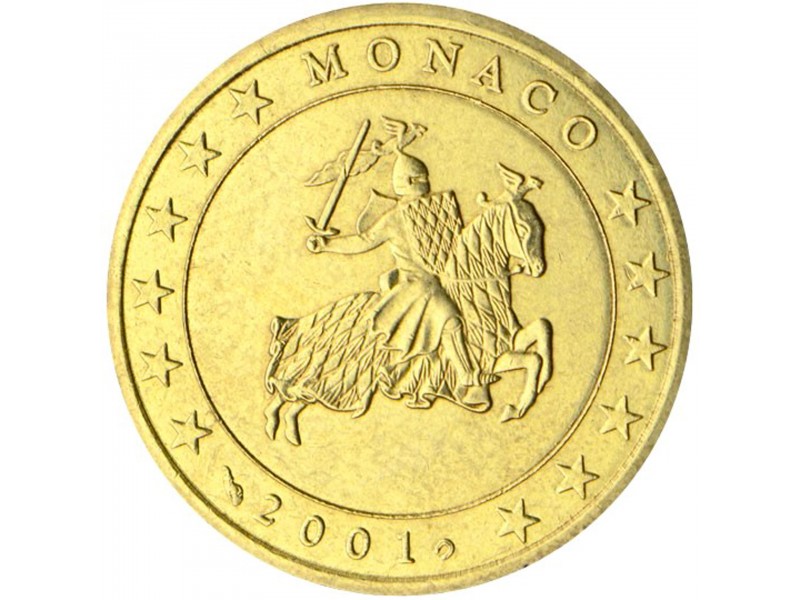 50 Centimes MONACO 2002- Chevalier Grimaldi