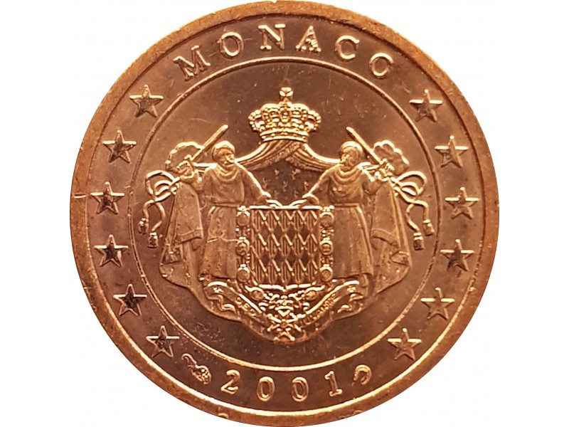 2 Centimes MONACO 2001 Chevalier Grimaldi