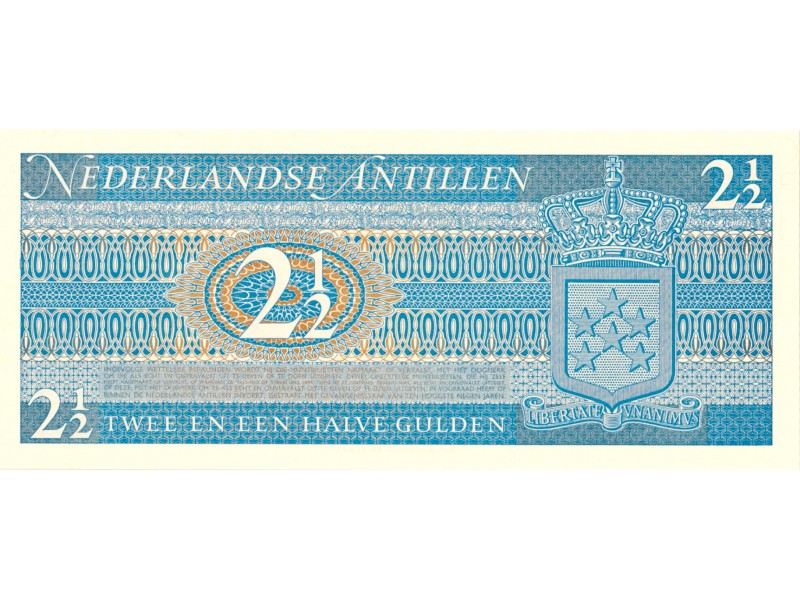 2 ½ Gulden ANTILLES NÉERLANDAISES 1970 P.21