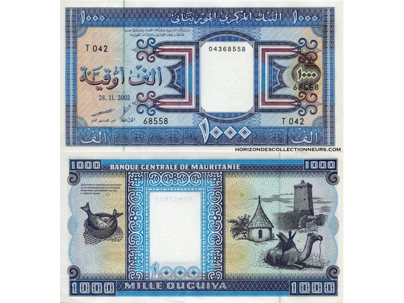 Mauritanie - Billet 1000 Ouguiya 2002 P-9