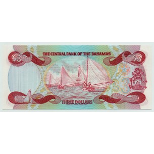 BAHAMAS 3 Dollars 1974 P-44a NEUF 2