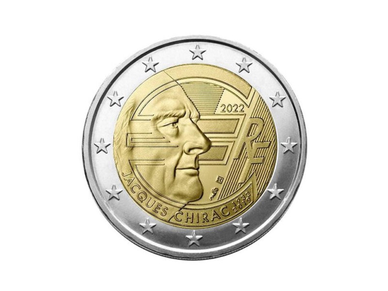 2 Euros FRANCE 2022, Jacques Chirac