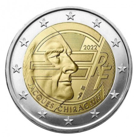 2 Euros FRANCE 2022, Jacques Chirac
