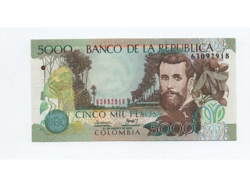 5000 Pesos COLOMBIE 2009 P.New NEUF