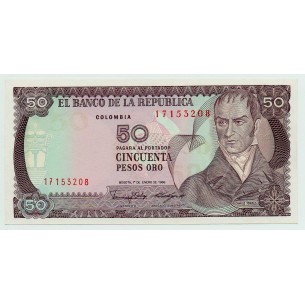 COLOMBIE billet 50 Pesos Oro 1986 P-425b NEUF